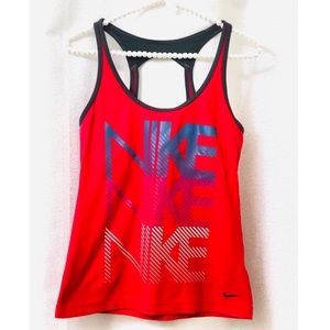 Nike bra tank workout top size M